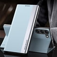 thumbnail image 1 of AUshell for Samsung Galaxy A54 5G Case (6.4" 2023), PU Leather Magnetic Stand Holder Holster Full Protection Platin Frame Anti-scracth/Shockproof TPU Shell for Samsung Galaxy A54 5G, Lightblue, 1 of 10