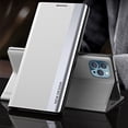 thumbnail image 1 of AUshell for iPhone 14 Pro Case (6.1" 2022), PU Leather Magnetic Stand Holder Holster Full Protection Platin Frame Anti-scracth/Shockproof TPU Shell for iPhone 14 Pro, White, 1 of 9
