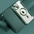 thumbnail image 1 of AUshell for iPhone 15 Case, PU Leather Folio Cover with MagSafe Wireless Charging Card Slots RFID Blocking Transparent Anti-yellow Full Protection Shockproof for iPhone 15 Wallet Cover, Darkgreen, 1 of 7