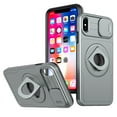 thumbnail image 1 of AUshell for iPhone X/XS Case, Slide Camera Window Compatible wth MagSafe Rotating Kickstand Ring Silicone Military-grade Drop Resistant for iPhone X/XS(6.1" 2018) Magnetic Shockproof Shell, Gray, 1 of 6