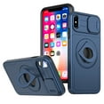 thumbnail image 1 of AUshell for iPhone Xs Max Case, Slide Camera Window Compatible wth MagSafe Rotating Kickstand Ring Silicone Military-grade Drop Resistant for iPhone Xs Max Magnetic Shockproof Shell, Blue, 1 of 6