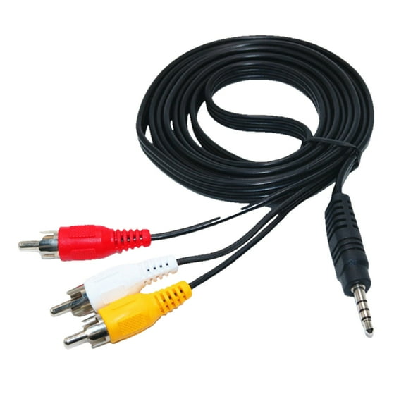 AV 1-to-3 Conversion Cable with 1.5m Extension - Copper Wire, Reliable Signal Transfer & Universal Compatibility - for Connecting EVD Players to TVs