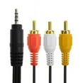 thumbnail image 1 of AV A/V to 3 RCA Audio/Video Cable Replacement for Toshiba GigaBeat F10 F20 F30 F40 F60 F60 F60s X20 X30 V60 MEV60 MEV60e V30 MEV30 MEV30e MEV30k, 1 of 1