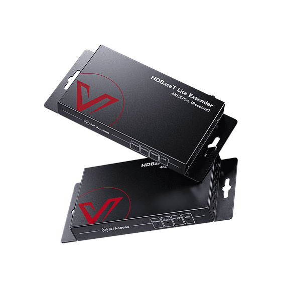 AV Access 4KEX70-L HDBaseT HDMI Extender, 70m/230ft HDMI Extender with 2-Way IR, CEC, PoE & RS232