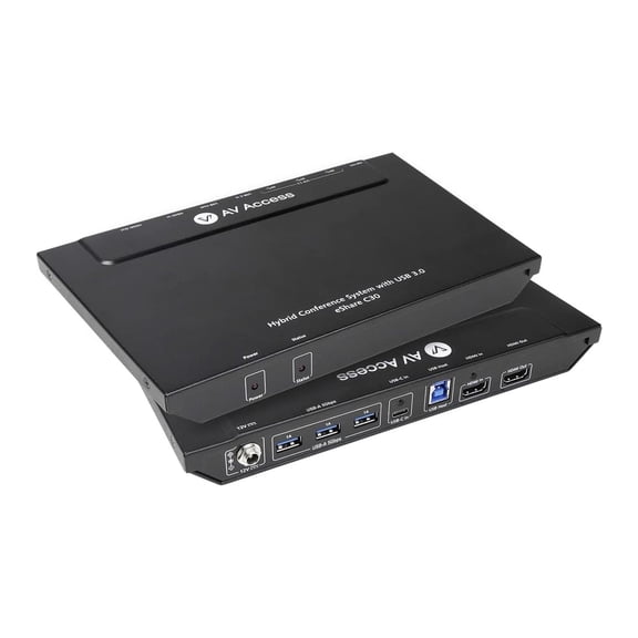 AV Access Conference Docking Station for Meeting Room, 4K Presentation Switch System Screen Mirroring, HDMI & USB-C 4K Input, Hybrid Conference System, 3 USB 3.0 Ports for Webcam and Speakerphone