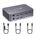 thumbnail image 1 of v AV Access USB C KVM Switch Docking Station for 2 Laptops, 4K Dual Monitor, EDID Emulation, 1G Ethernet,Ideal for Home Office & Gaming(iDock C20), 1 of 10