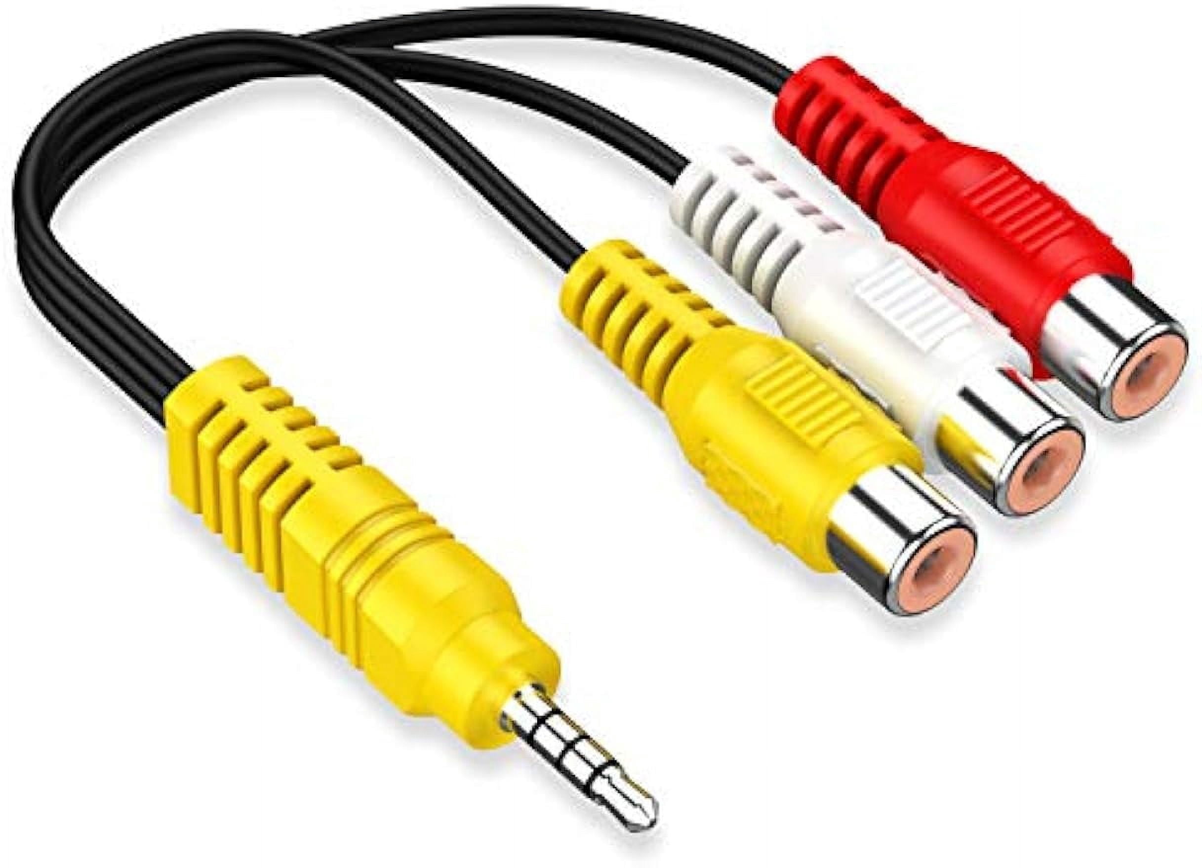 AV Adapter, Video AV Component Adapter Cable Replacement for TCL TV, 3 RCA to AV Input Adapter - 23CM/9in
