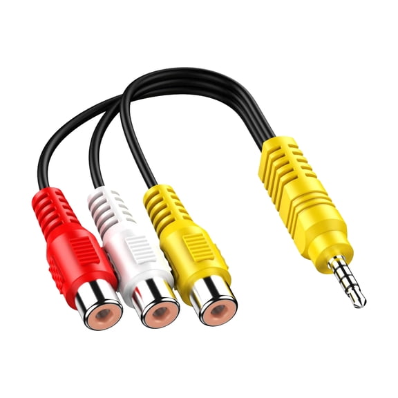 AV Cable Adapter|AV Input Connector|User-Friendly Adapter Cable Replacement for Video TV Player Scho