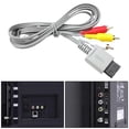 thumbnail image 1 of AV Cable for Wii and Wii U Console Premium Composite Video Audio Retro Gaming Lead with Red White Yellow Connectors 6ft, 1 of 9