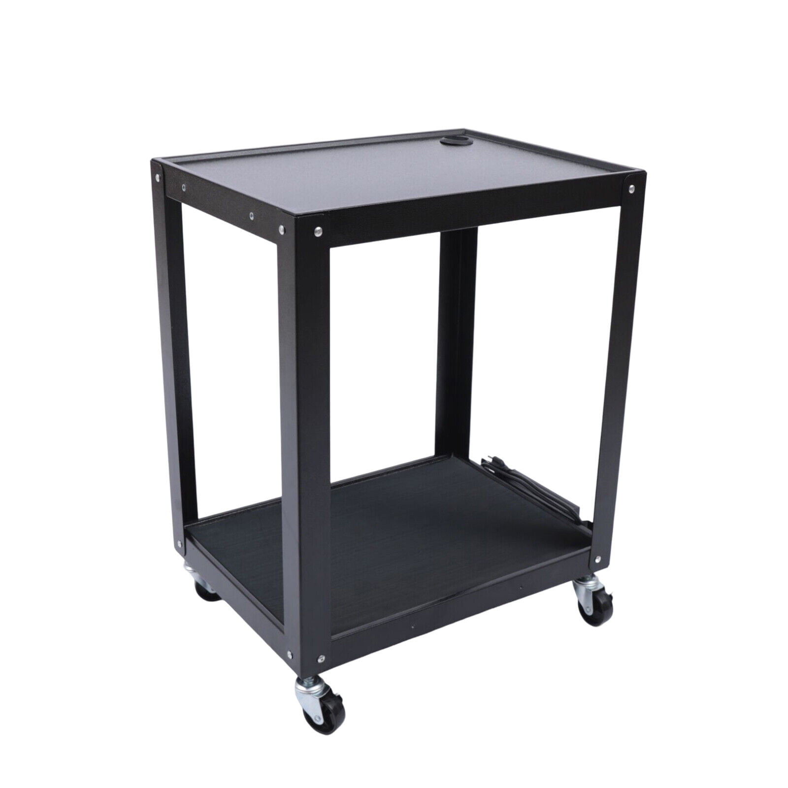 AV Cart,26 Inch Height Media Cart with Power Strip,24 x 18