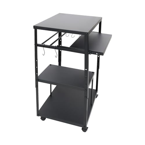 AV Cart with Keyboard Tray, Height Adjustable Rolling Presentation ...