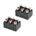 thumbnail image 1 of AV Concentric Outlet 6-RCA Female Jack 9-Pin Connector Socket Panel Mount 2Pcs, 1 of 2