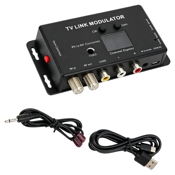 AV To Radio Frequency Modulator Converts Sound Video Signals For Old TVs Coaxial Cable Transmission Digital Display Adjustable Channel