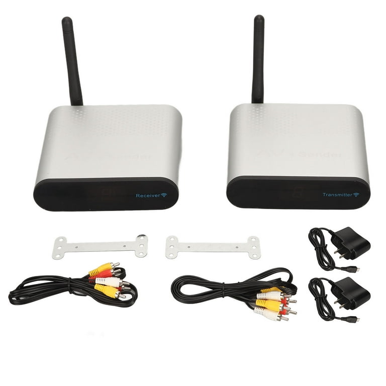 AV Transmitter Receiver, Clear Image Wireless Sound Video Sender Receiver  Noiseless 8 Channel For DVD For TV US Plug 