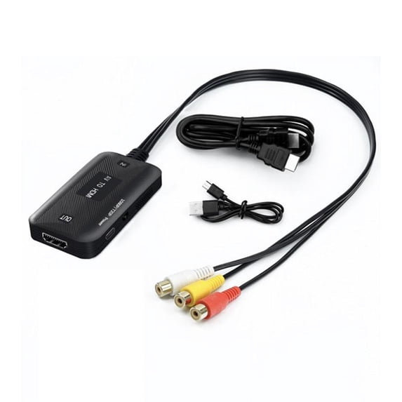AV to HDMI Converter Adapter, 1080p, Analog RCA to Digital HDMI, for DVD, Set-Top Box, Game Console