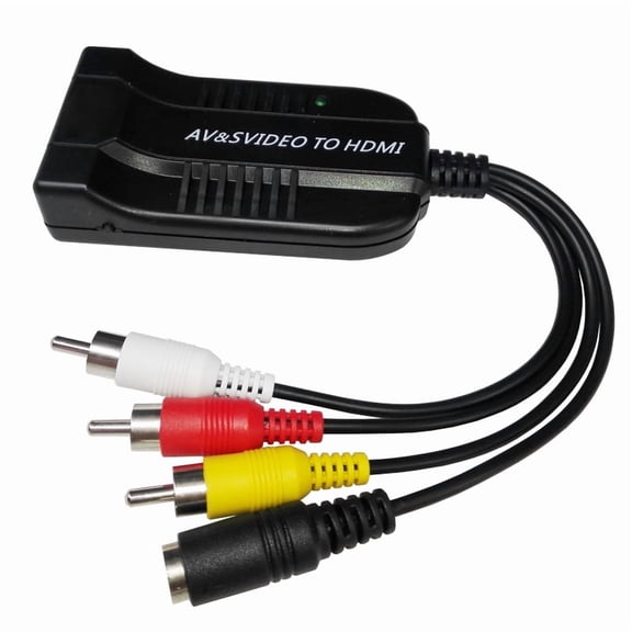 AV to HDMI Converter, S-Video to HDMI Adapter, Composite to HDMI Upscaler, for Older Devices to HDTV