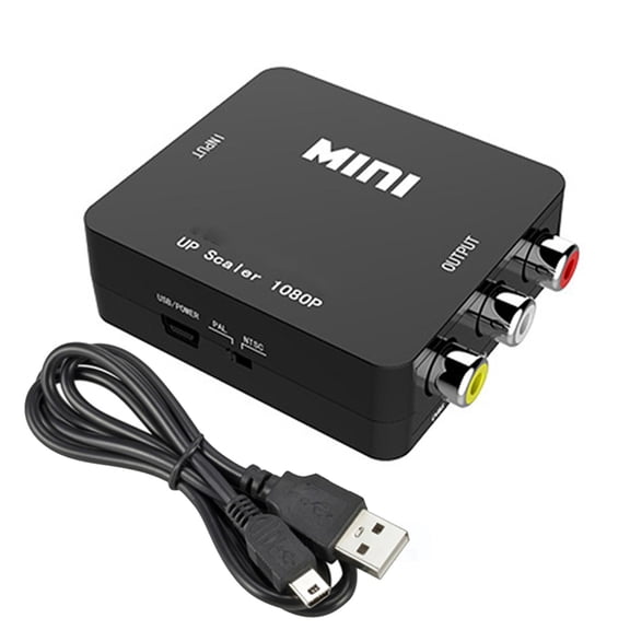 AV to HDMI Scaler Adapter - HD Video Composite Converter RCA