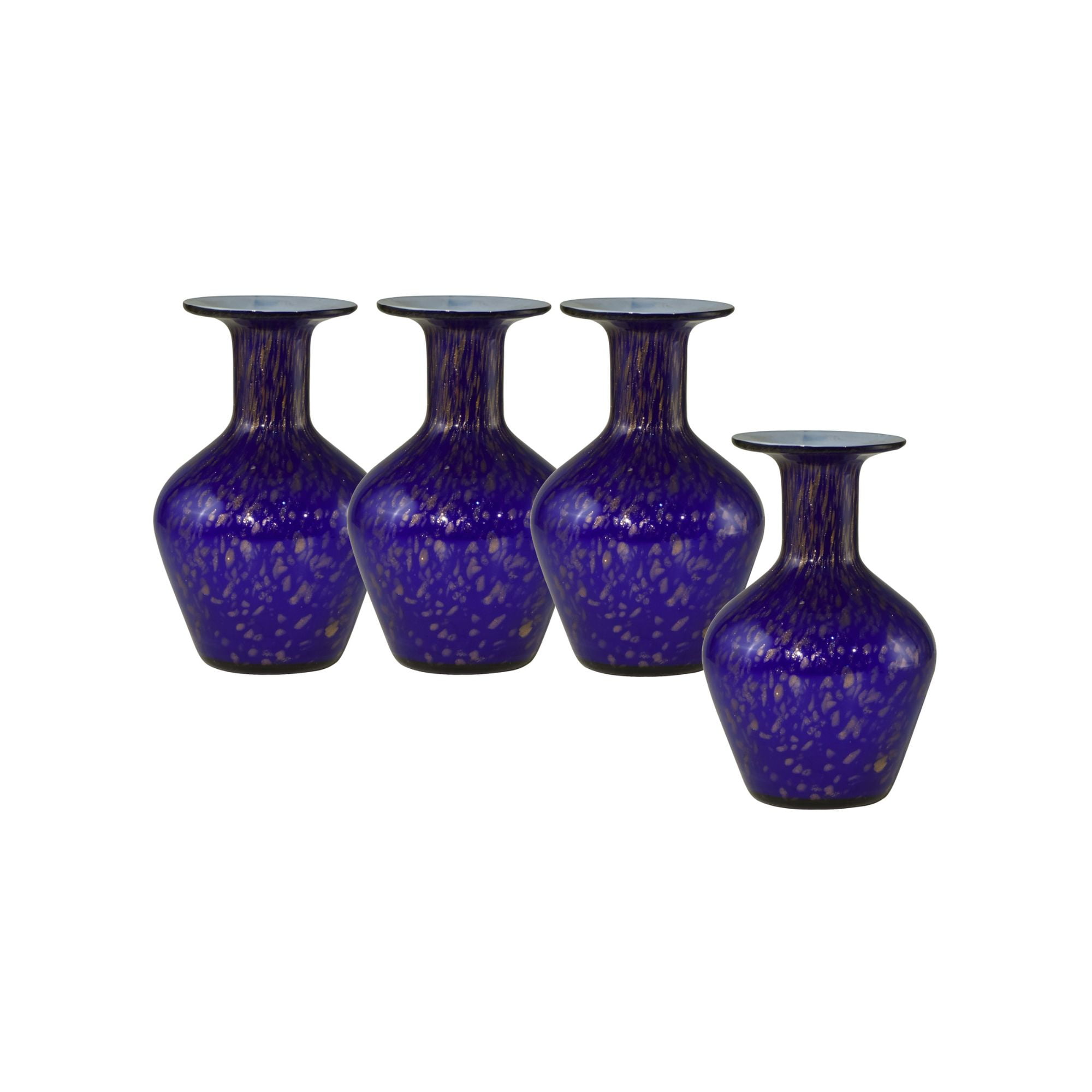 AV17058-Dale Tiffany Lighting-Speckle - 8 Inch 4-Piece Hand Blown Art Glass Vase Set