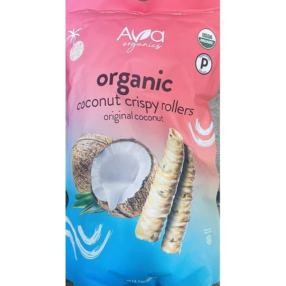 AVA Organics Organic Original Coconut Crispy Rollers 14.1 oz Bag NON GMO