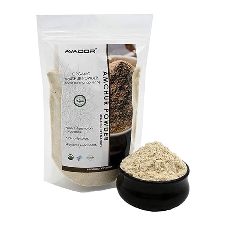 AVADOR USDA Certified Organic All Natural Amchoor Dry Mango Amchur Powder 1lbs Indian Spice | Non GMO | Gluten Free