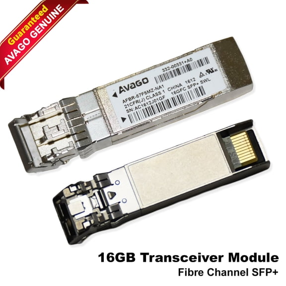Pre-Owned AVAGO AFBR-57F5MZ-NA1 16Gb FC SFP+ 850 nm - Premium Optical Transceiver