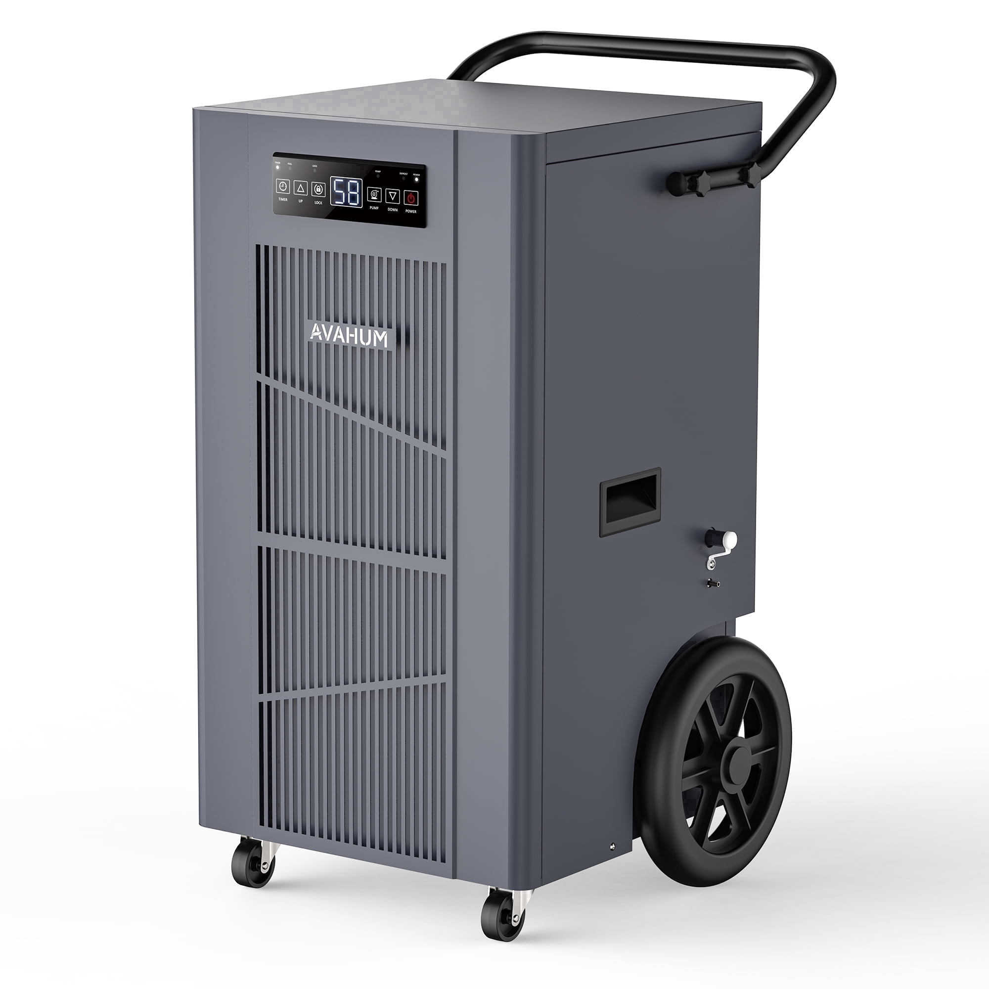 AVAHUM 320 Pints Commercial Dehumidifier with Pump for 8,000 sq. ft, Industrial Dehumidifier for Basements and Job Sites