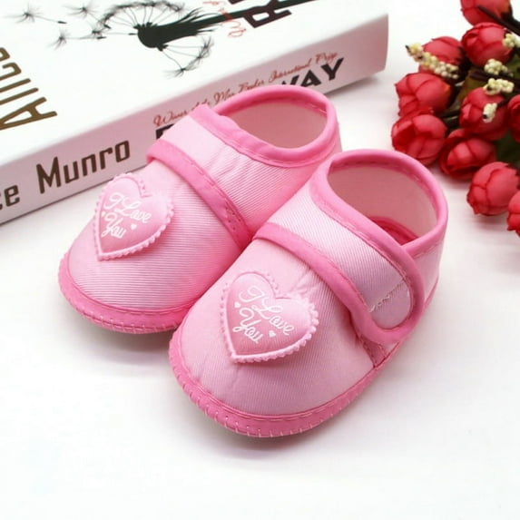 AVAIL Newborn Boys Girls Cloth Shoes Heart Pattern Infant Toddler Shoes 0-18M