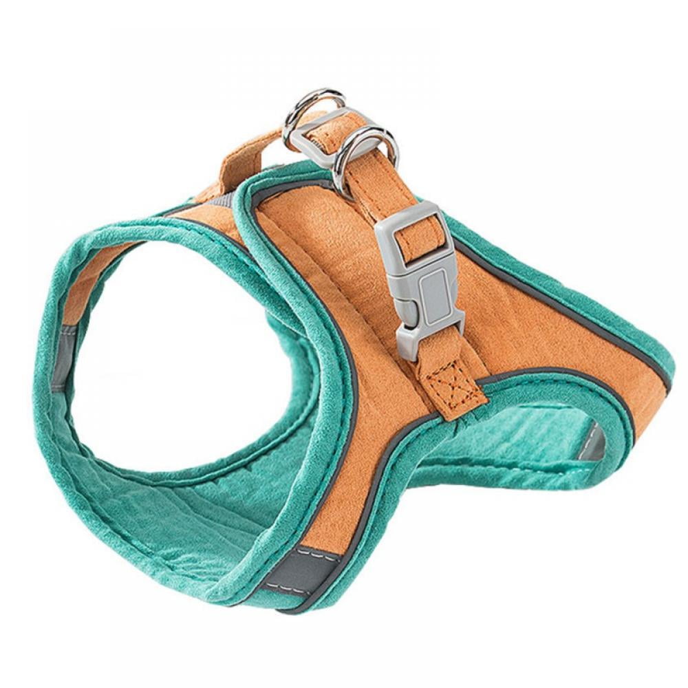 AVAIL Pet Cat Harness And Leash Set - Reflective Padded Dog Harness Small Pets Cat Puppy Vest for Chihuahua Bulldog Suede Adjustable Comfort No Pull Puppy Vest Harnesses Walking