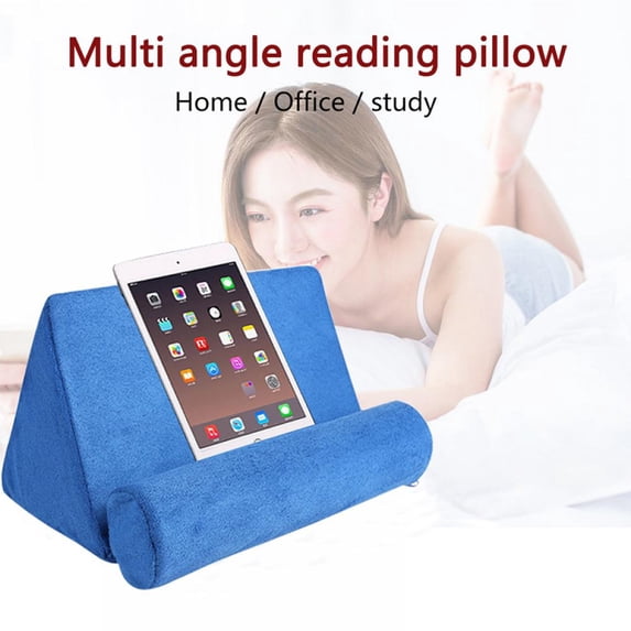 AVAIL Tablet Pillow For IPAD/Phone Plush Microfiber Mini Tablets Read Stand Holder Foam Lap Rest Cushion Stand Sofa Reading Stand Self Standing Tablet Bracket