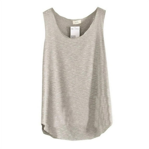 AVAIL Womens Tank Tops Basic Round Neck Loose Summer Sleeveless Vest Fit