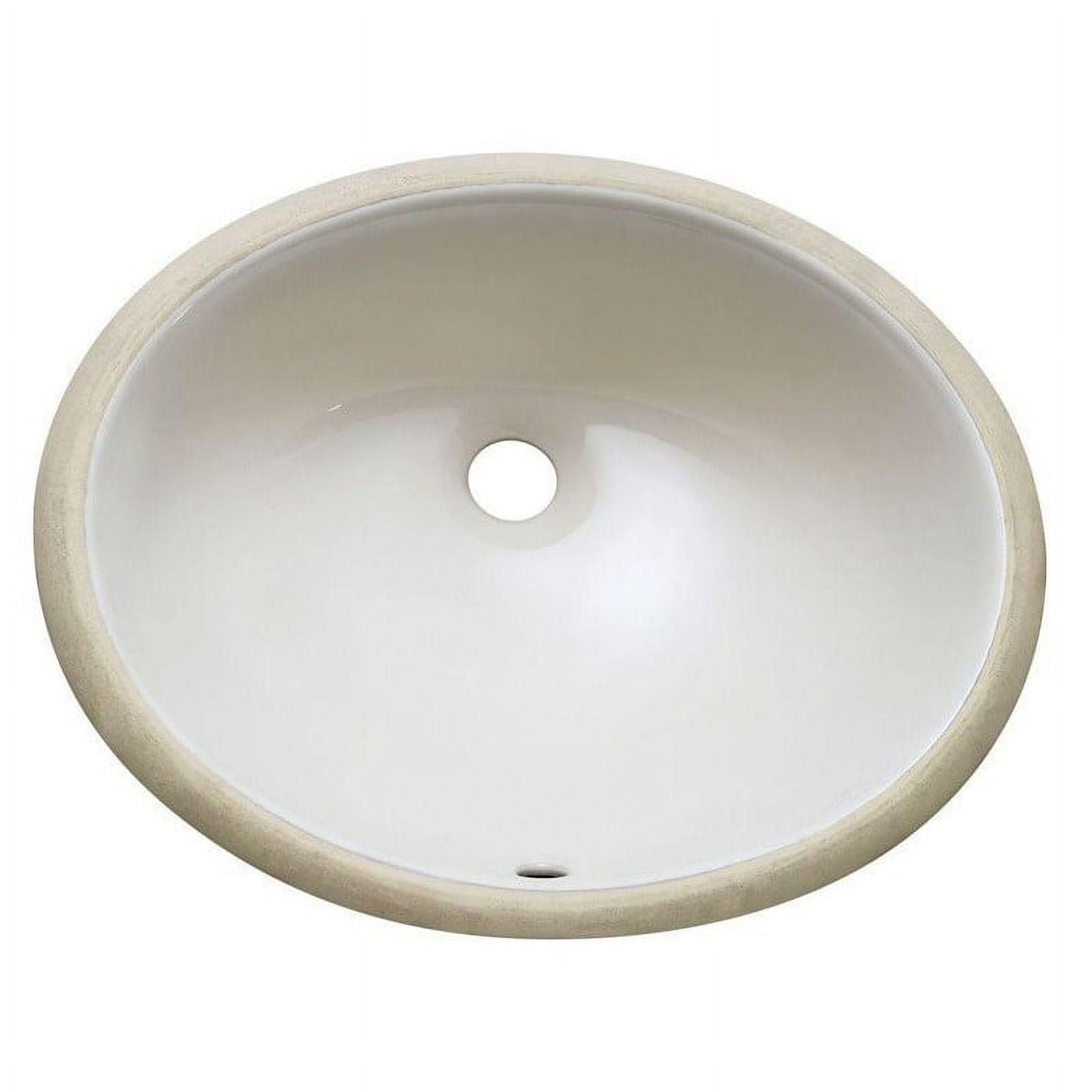18-Inch Off-White Ceramic Oval Undermount Sink