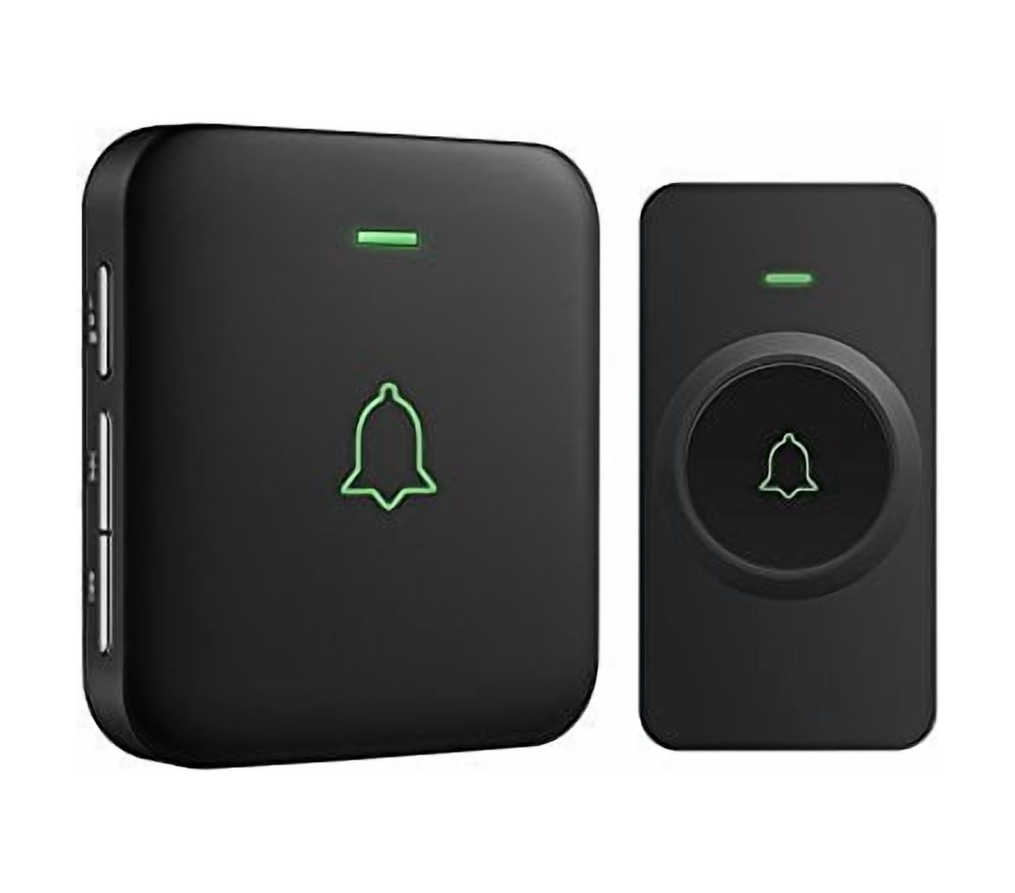 wireless door bell, avantek mini waterpoof doorbell chime operating at 1000 feet with 52 melodies, 5 volume levels & led flash