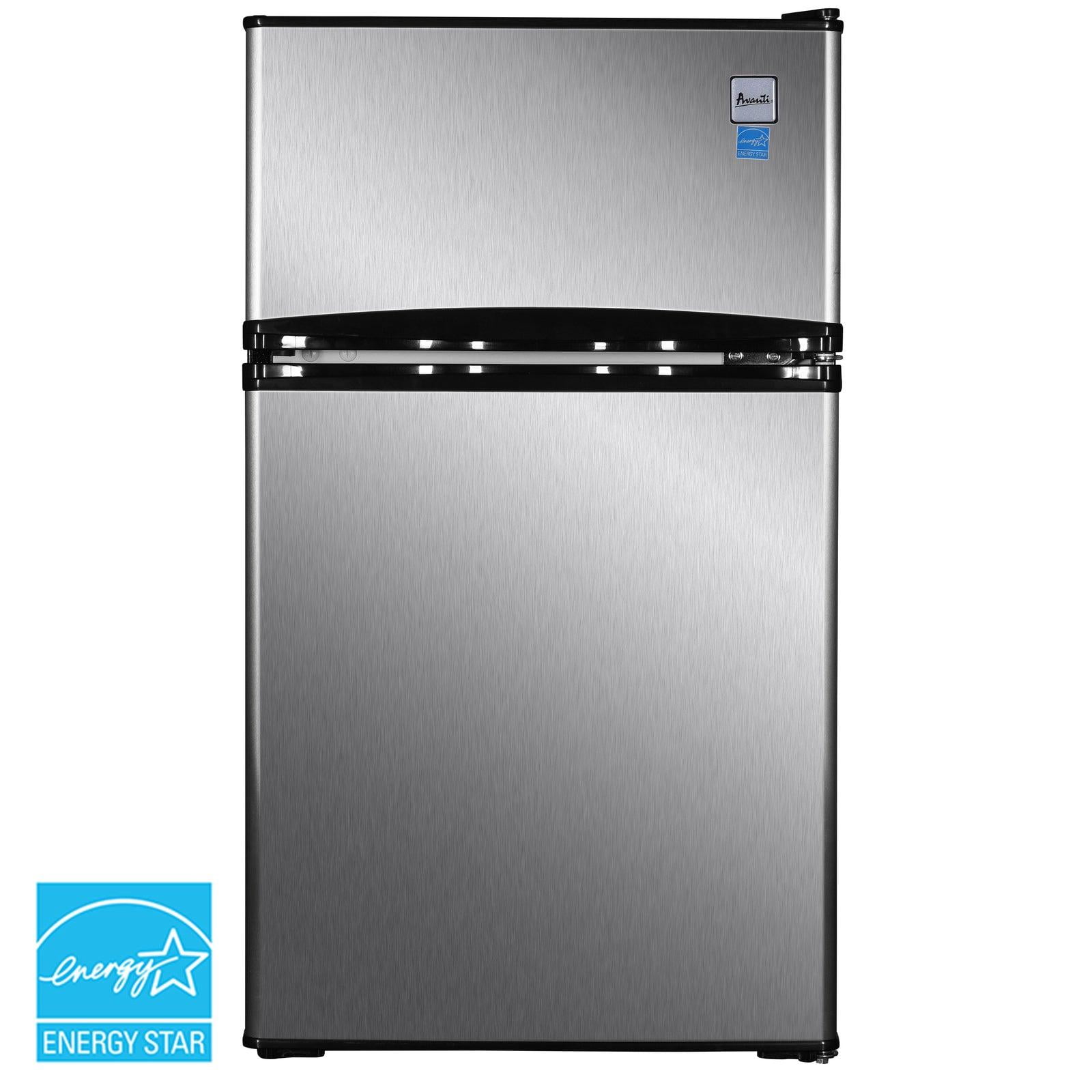 Avanti 3.1 cu ft Black and Stainless Steel Compact Refrigerator