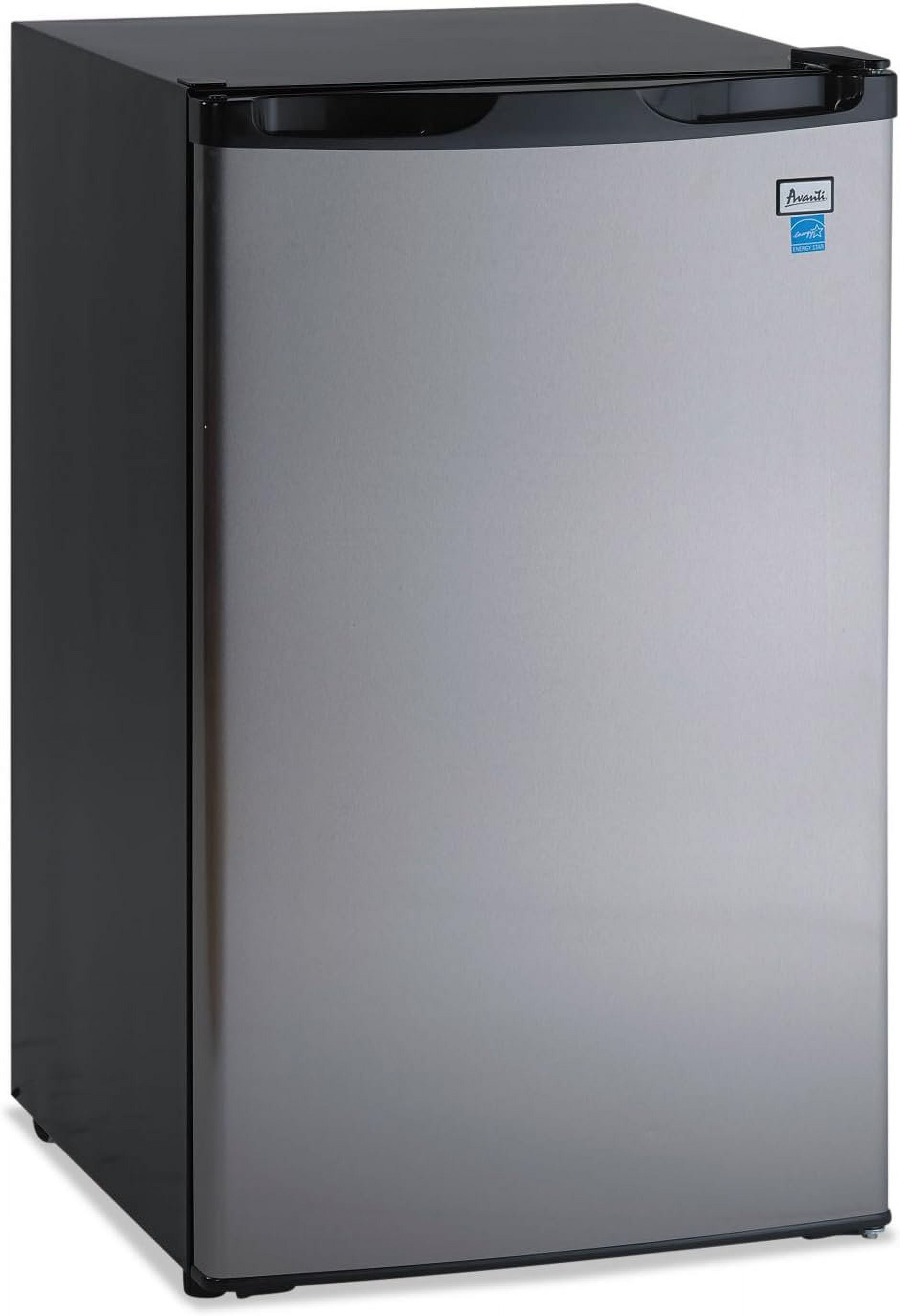 Avanti Mini Refrigerator RM24216B - 2.4 Cu Ft, Black, Reversible Door Hinges