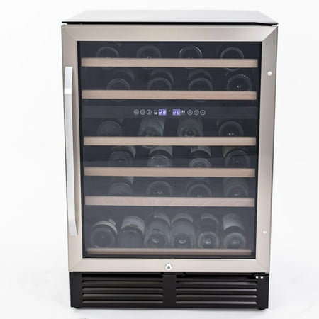 Avanti - 49-Bottle Dual Zone Wine Cooler - Stainless Steel