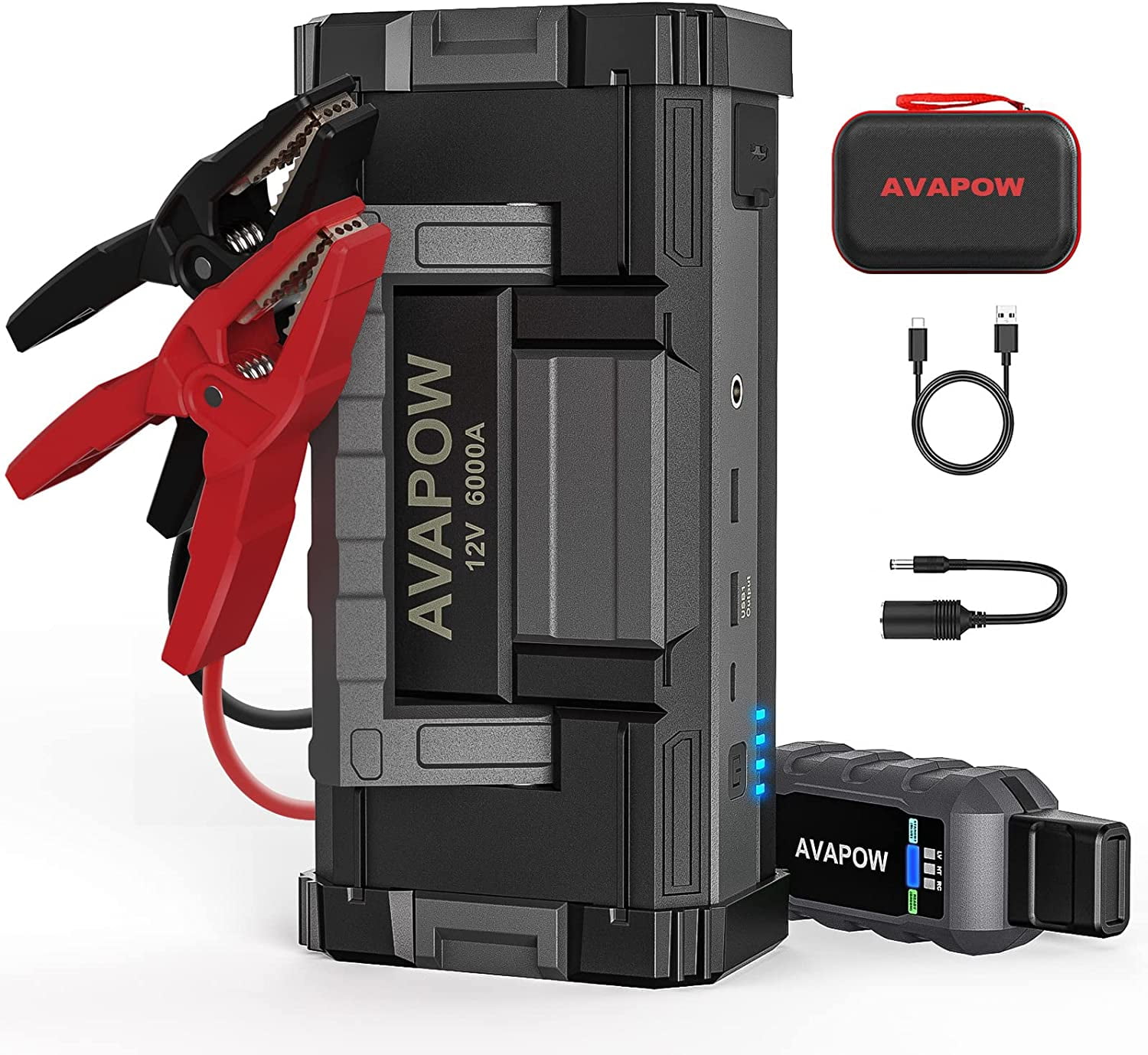 AVAPOW 6000A Car Battery Jump Starter (FOR All Gas or Upto 12L Diesel) Powerful Car Jump Starter
