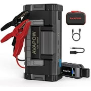 AVAPOW 6000A Car Battery Jump Starter(for All Gas or up to 12L Diesel) Powerful Car Jump Starter with Dual USB Quick Charge and DC Output,12V Jump Pack with Built-in LED Bright Light