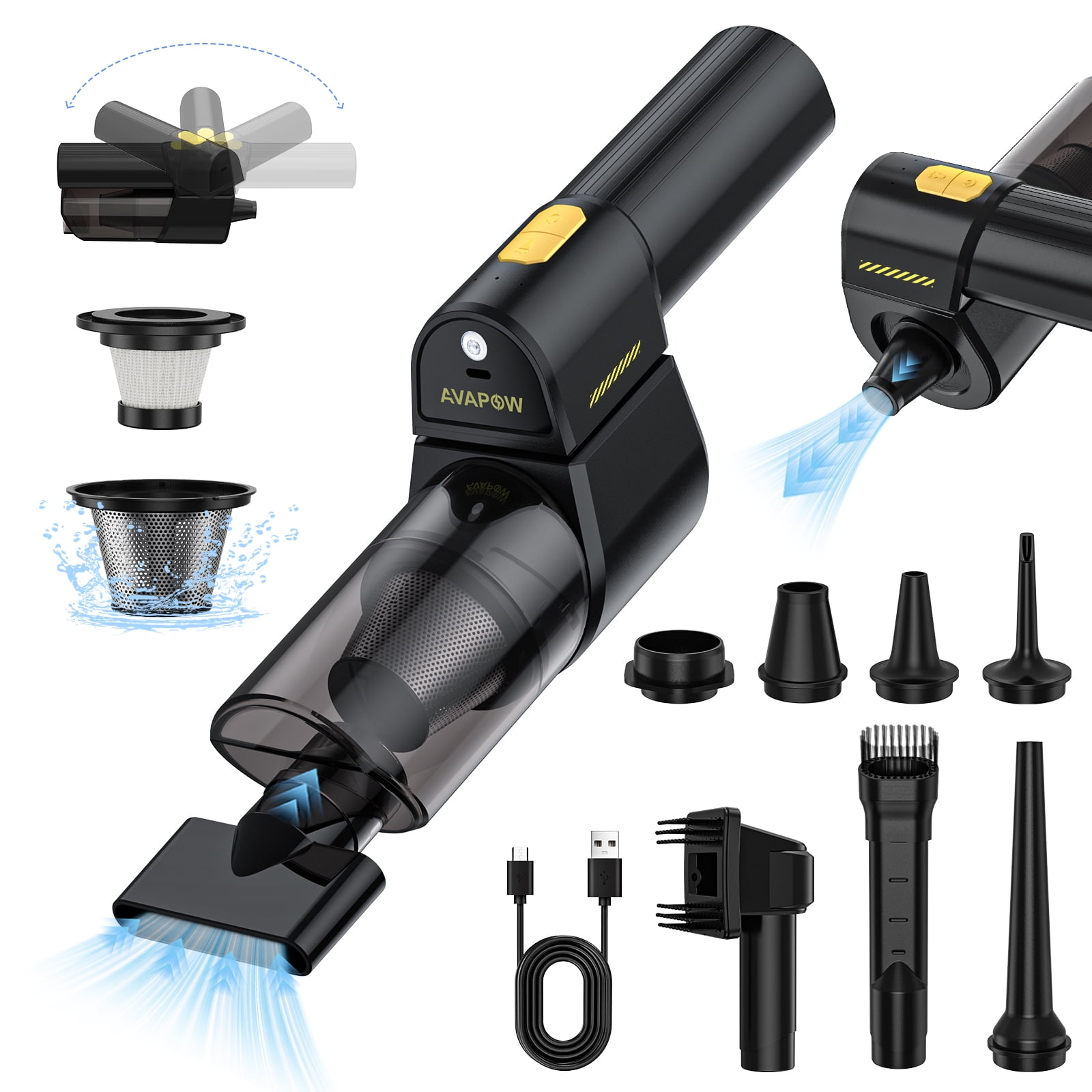 AVAPOW 8 in 1 Car Vacuum Cordless Rechargeable Liberia Ubuy