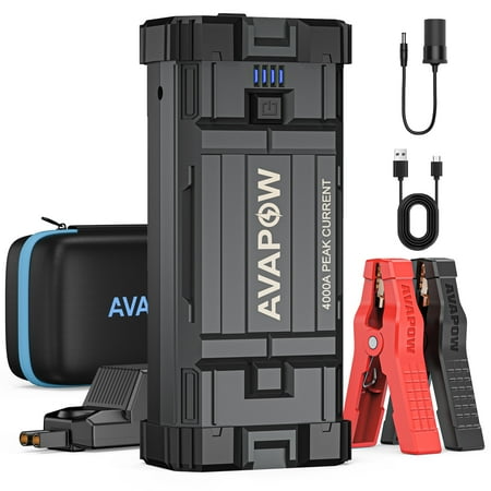 AVAPOW Car Jump Starter, 4000A Peak 27800mAh Battery Jump Starter