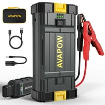 AVAPOW Car Jump Starter, 4000A Peak Battery Jump Starter , 2023 Upgraded Powerful Portable Battery Booster Power Pack, 12V Auto Jump Box with LED Light, USB Quick Charge 3.0 Yellow