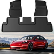 AVAPOW Floor Mats for Tesla Model 3 2021-2023, Anti-Slip Waterproof Car Mats, All-Weather Interior Liners-Black