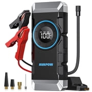 AVAPOW 4000A Jump Starter with Air Compressor, 150 PSI Tire Inflator, Car Battery Booster for 10.0L Gas & 8.0L Diesel, 12V Portable Emergency Tool with LED Light