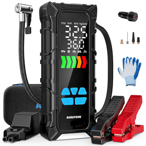 AVAPOW 8000A Jump Starter with Air Compressor, 180 PSI Tire Inflator, 38800mAh Power Bank & 12V Battery Booster for All Gas/10L Diesel