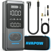 AVAPOW Portable Tire Inflator, 8000mAh Air Compressor with Digital Tire Pressure Gauge for Car, Motorcycle & Bicycle