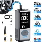 AVAPOW 150PSI Cordless Tire Inflator, 12000mAh Battery Air Pump for Car Tires with Auto Shutoff, Digital Pressure Gauge & LED Light | Fast Inflation for Car/Truck/Motorcycle/Bicycle