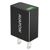 AVAPOW USB C Wall Charger Fast Charging, 3A/5V 18W USB-C Power Adapter Charger, Charger Block Fit for AVAPOW and Others, Black