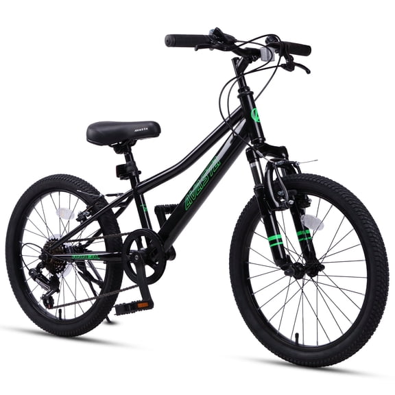 AVASTA Govet 20'' Kids Mountain Bike for 6-12 Years Old Boys Girls with Suspension Fork, 6 Speeds Drivetrain, Black