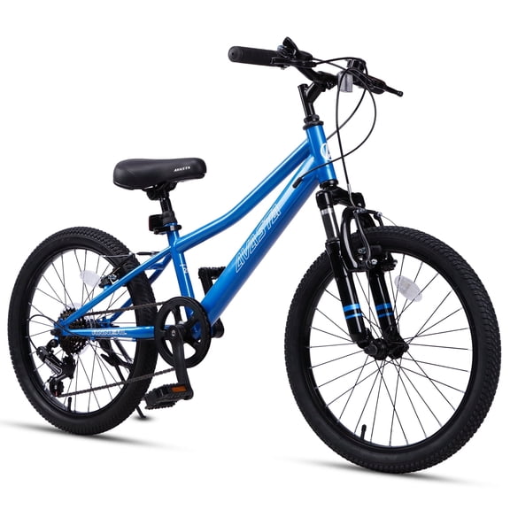 AVASTA Govet 20'' Kids Mountain Bike for 6-12 Years Old Boys Girls with Suspension Fork, 6 Speeds Drivetrain, Blue