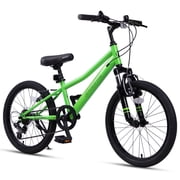 AVASTA Govet 20'' Kids Mountain Bike for 6-12 Years Old Boys Girls with Suspension Fork, 6 Speeds Drivetrain, Green