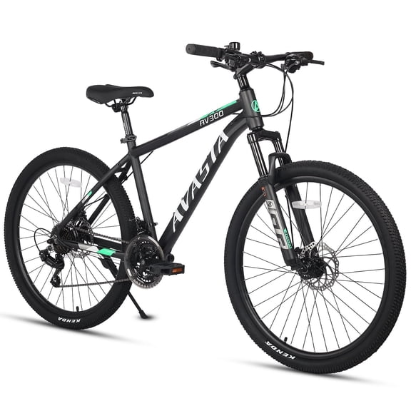 AVASTA AV300 26 inch Mountain Bike with 21-Speed，Aluminum Frame, Dual Disc Brake, Comfortable Saddle,Black